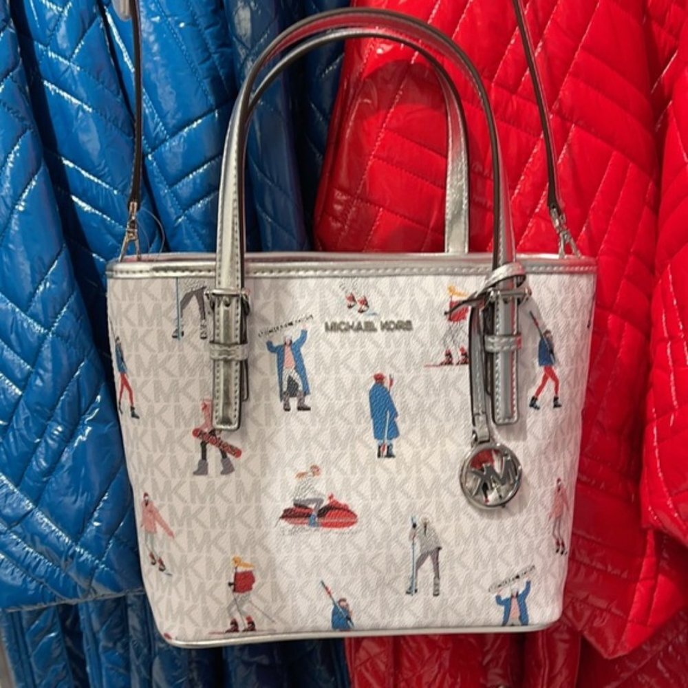 Michael Kors Jet Set Girls XS Convertible Satchel Bright White - Picture 12 of 16